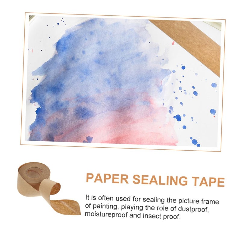 Kraft Paper Tape 2 Rolls Water Activated Self Adhesive For Packing Boxes - Image 5